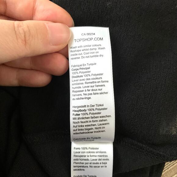 Topshop Check Print Long Sleeve Midi Dress in Multicolor - Picture 12 of 12